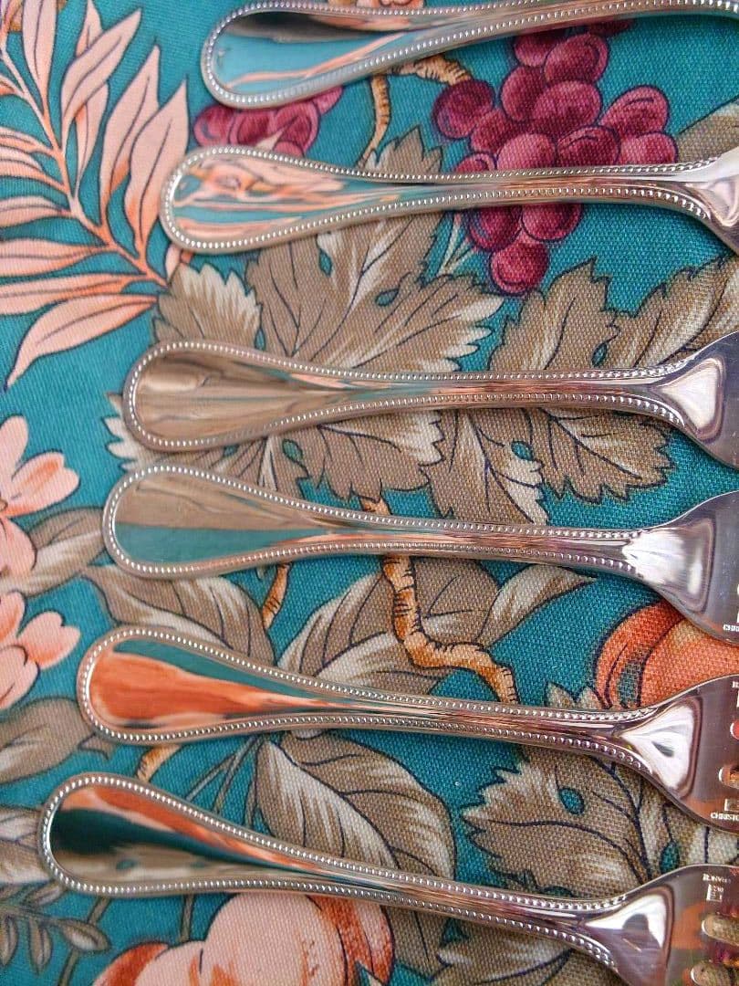 クリストフル パール コーヒースプーン6本 ケーキフォーク6本 合計12点