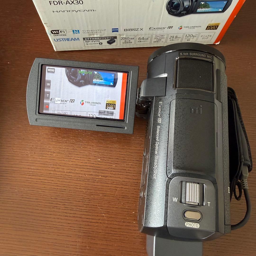 SONY FDR-AX30 4Kビデオカメラ 本体のみ ※ジャンク扱い