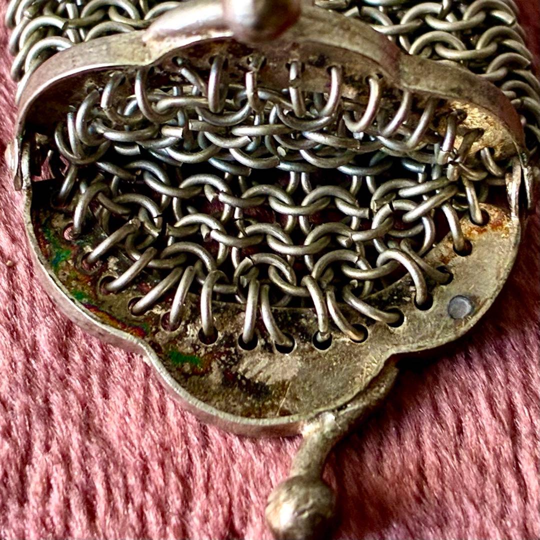 ドール用小さなメッシュパース　シャトレーン用ケース　フランスアンティーク