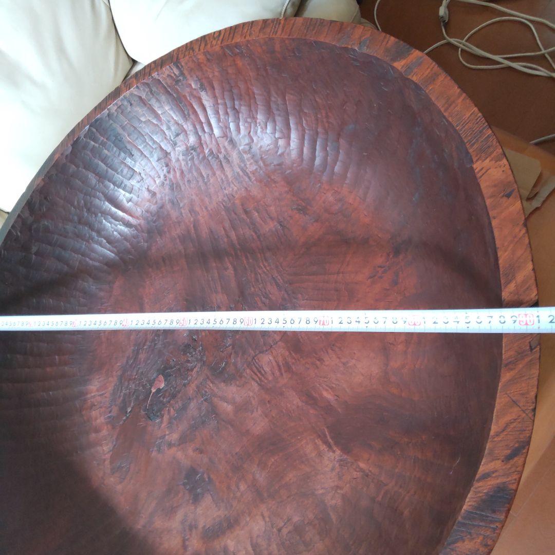 超巨大こね鉢 91㎝くり抜き木鉢 イベントや展示などにも たのメル便