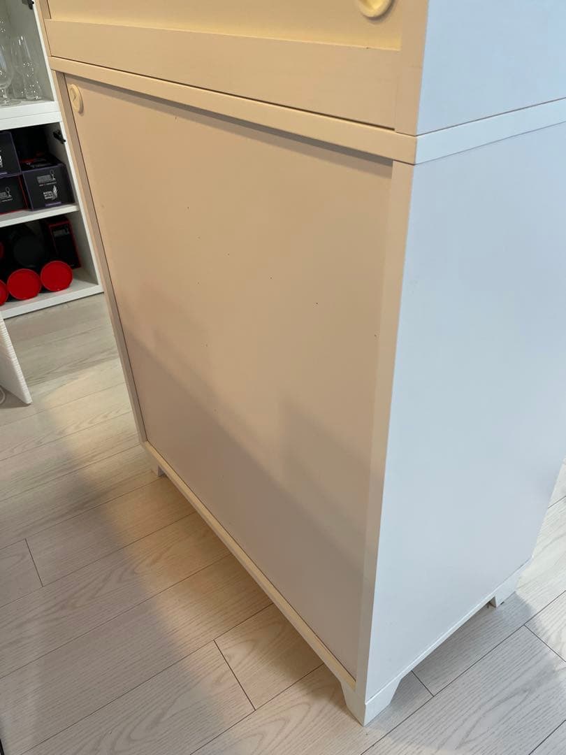 ホワイト木製食器棚・キッチンカウンター