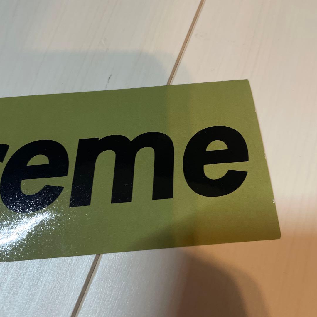 初期物 supreme box logo sticker カーキ　ステッカー
