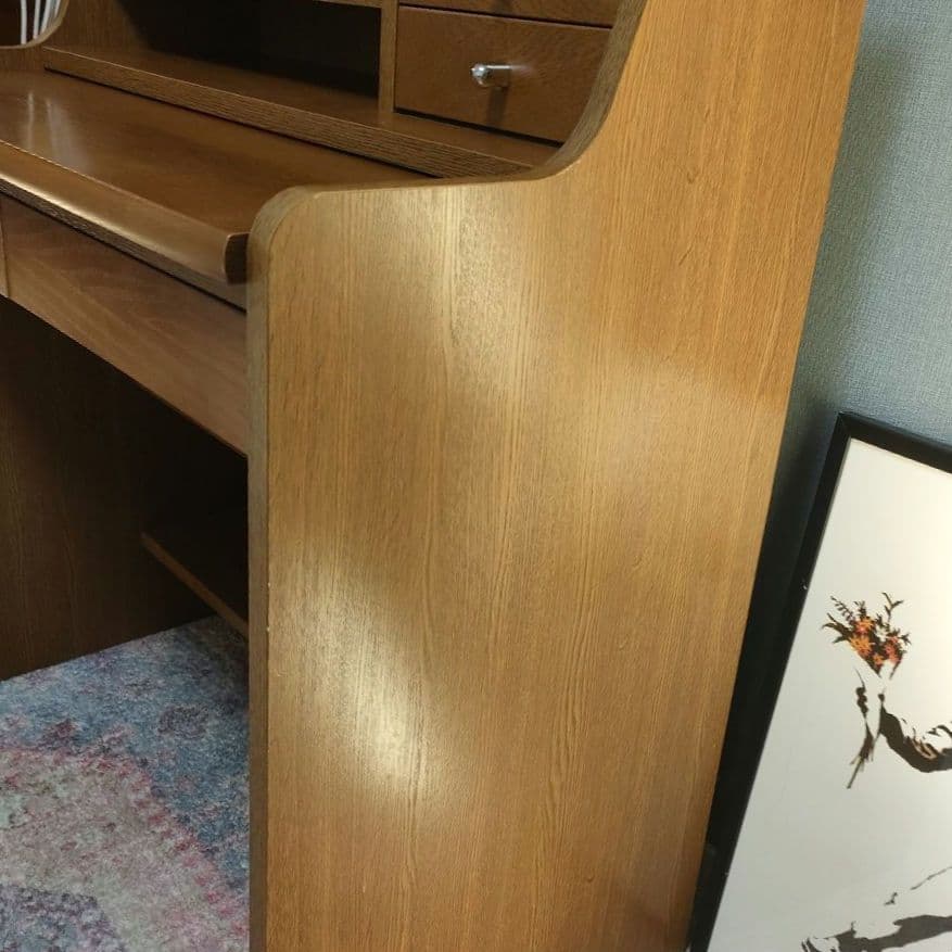 小島工芸 ライティングデスク オーク材 欧スタイル