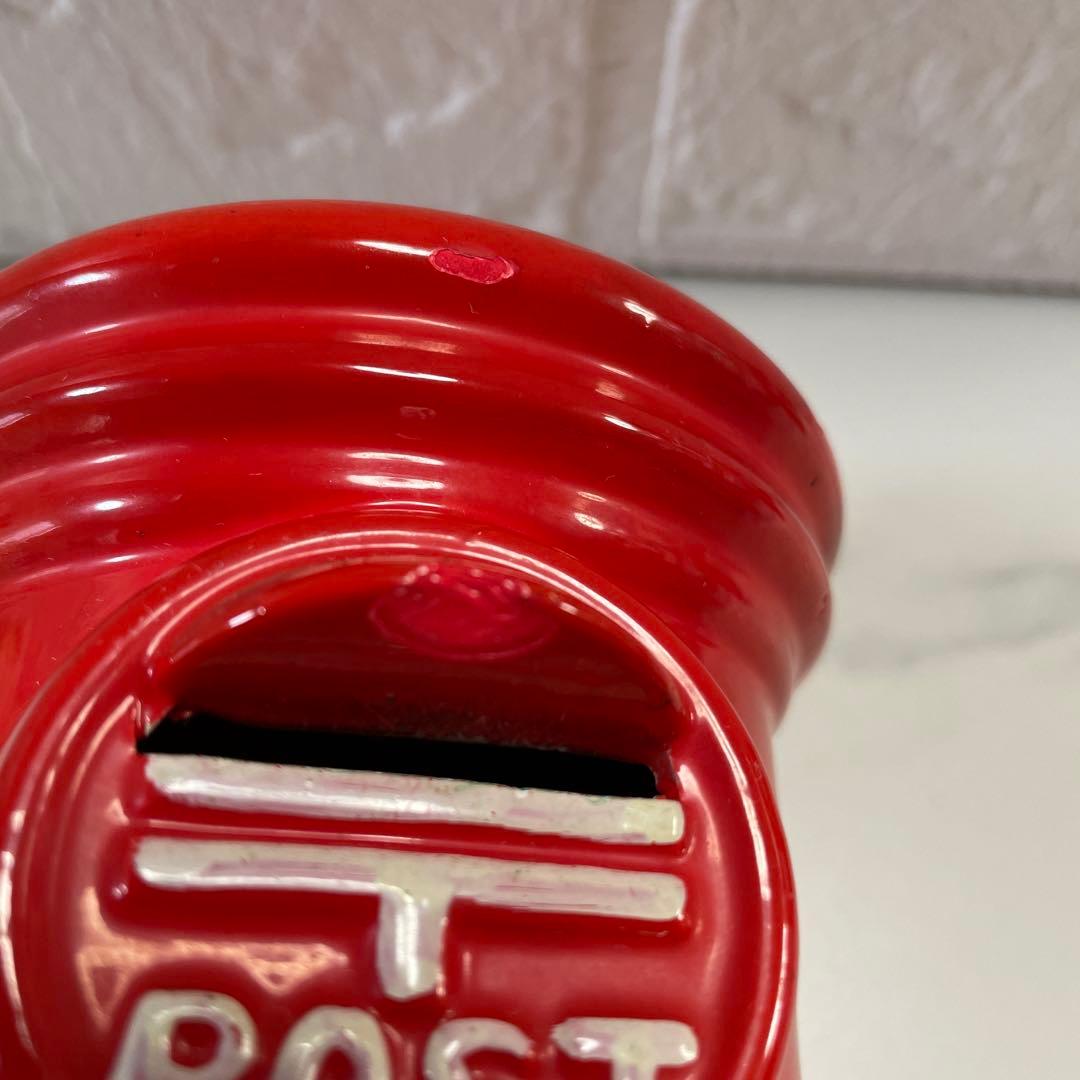 ポスト　陶器製　赤いポスト30cm20cm10cm 匿名配送　郵便ポスト　貯金箱