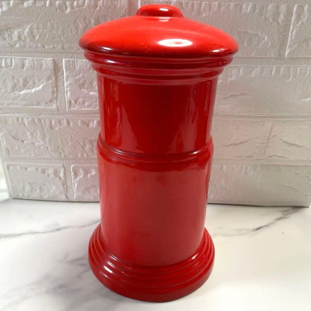 ポスト　陶器製　赤いポスト30cm20cm10cm 匿名配送　郵便ポスト　貯金箱