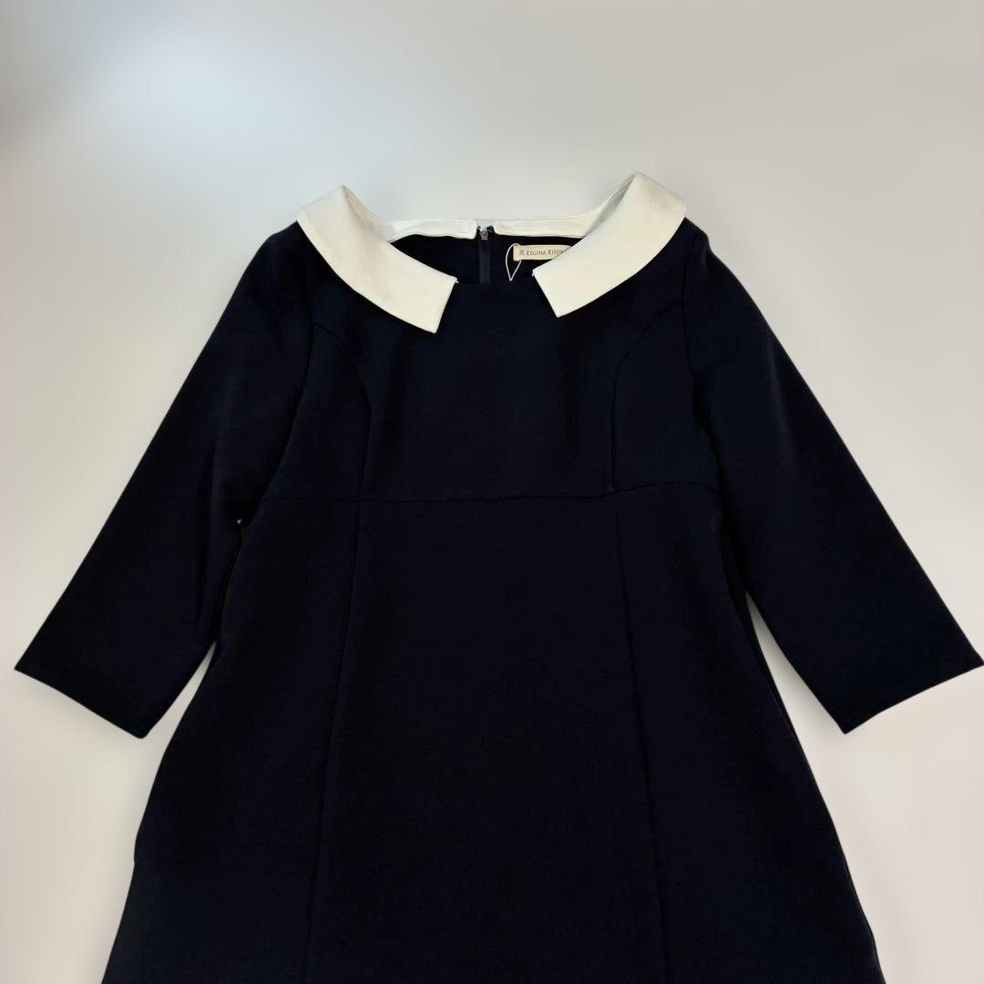 【新品】REGINA RISURRE 2way Aライン 白襟ワンピース タグ付