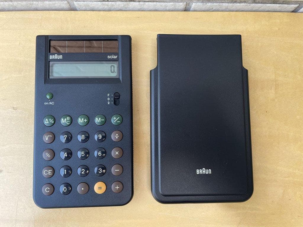 ブラウン BRAUN ソーラー電卓 ETS77 ブラック 廃番 テッドストック