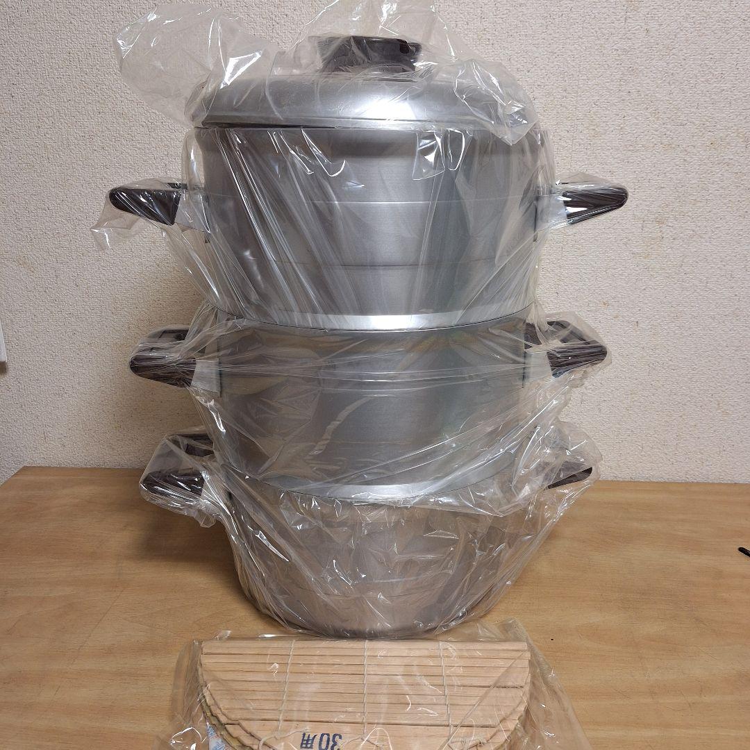 新品　アルミ　30cm セイロ　スチームクッキング　竹　業務用　蒸し器