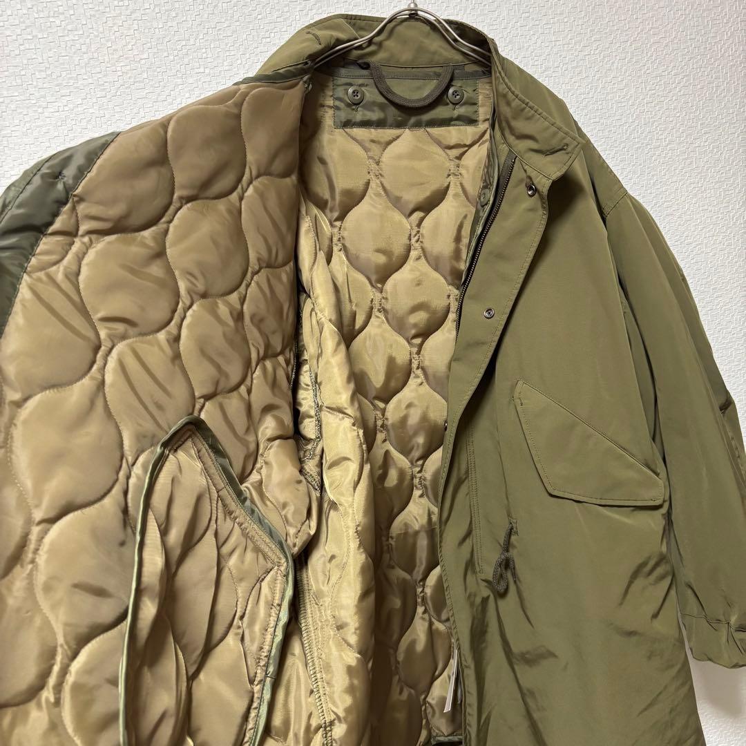 【FASHIRUファシル】新品タグ付 カーキ ライナー付きモッズコート ロング