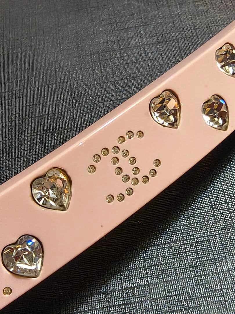 cinnamon様CHANEL　ハート型ストーン付き ヘアバレッタ　フランス製