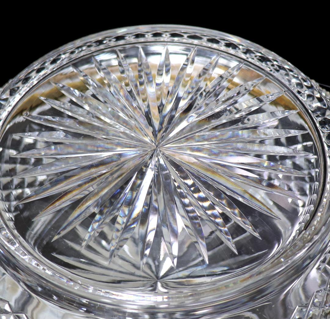 オールド・バカラ 明治～大正時代 春海商店特注 金装飾霰切子大鉢 ギヤマン