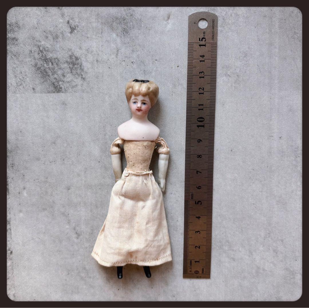 希少アンティーク　 ブラックリボンのパリアンドール ビスクドール
