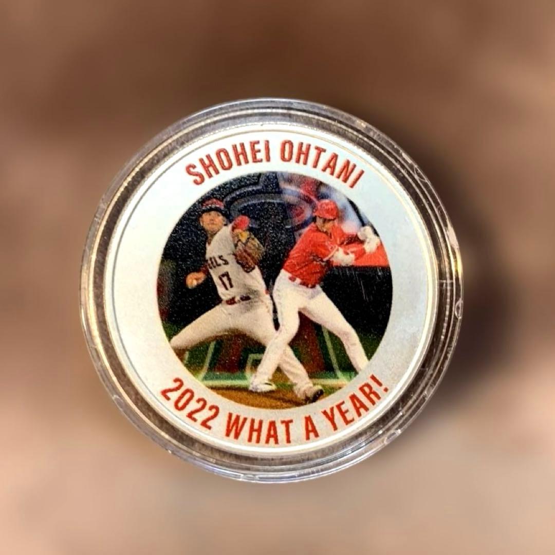 純銀　大谷翔平　2022　二刀流新記録記念メダル　WHAT A YEAR！