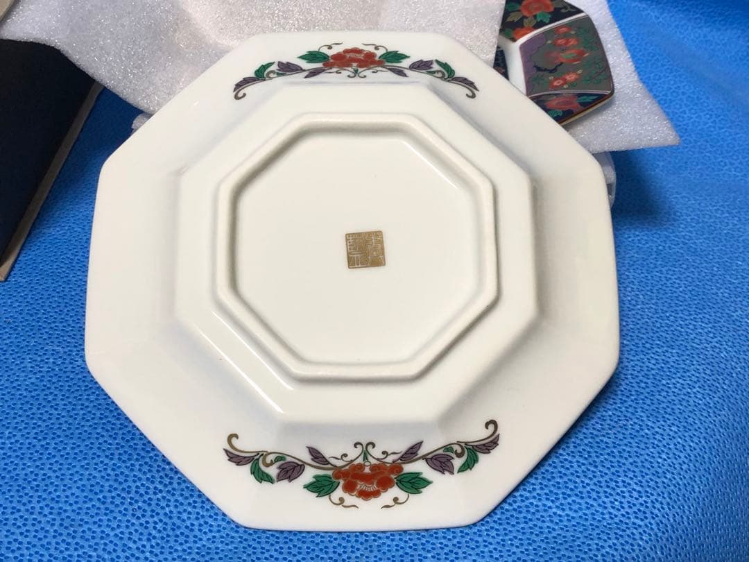 古伊万里 青藍窯　新品未使用　八角形皿 5枚セット