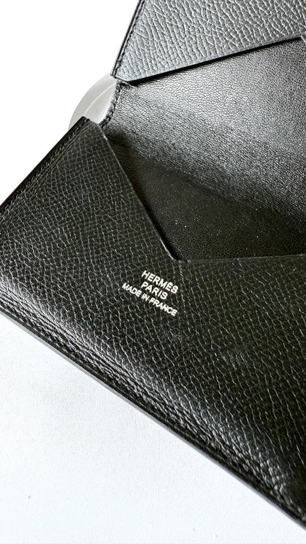 HERMES ブラックレザー名刺・カード入れ