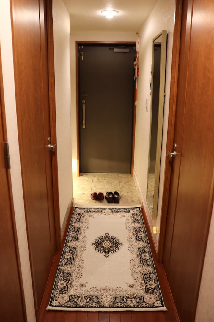 玄関マット ペルシャ柄絨毯79×154新品 カーペット ランナー