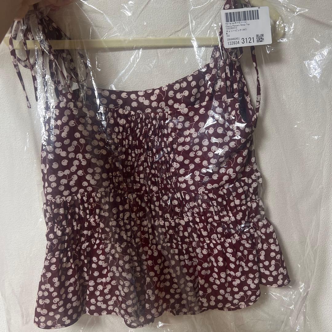 Herlipto♡Cherry Pattern Strap Top