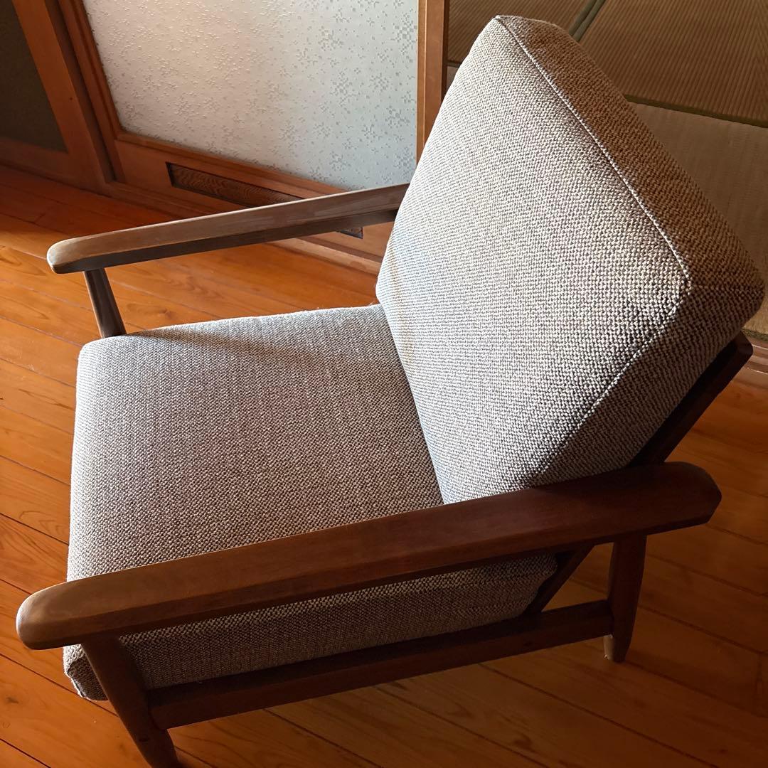 ※今月で処分します　大幅値下げ【座面カバー手洗い洗濯済み】1人掛けソファ グレー