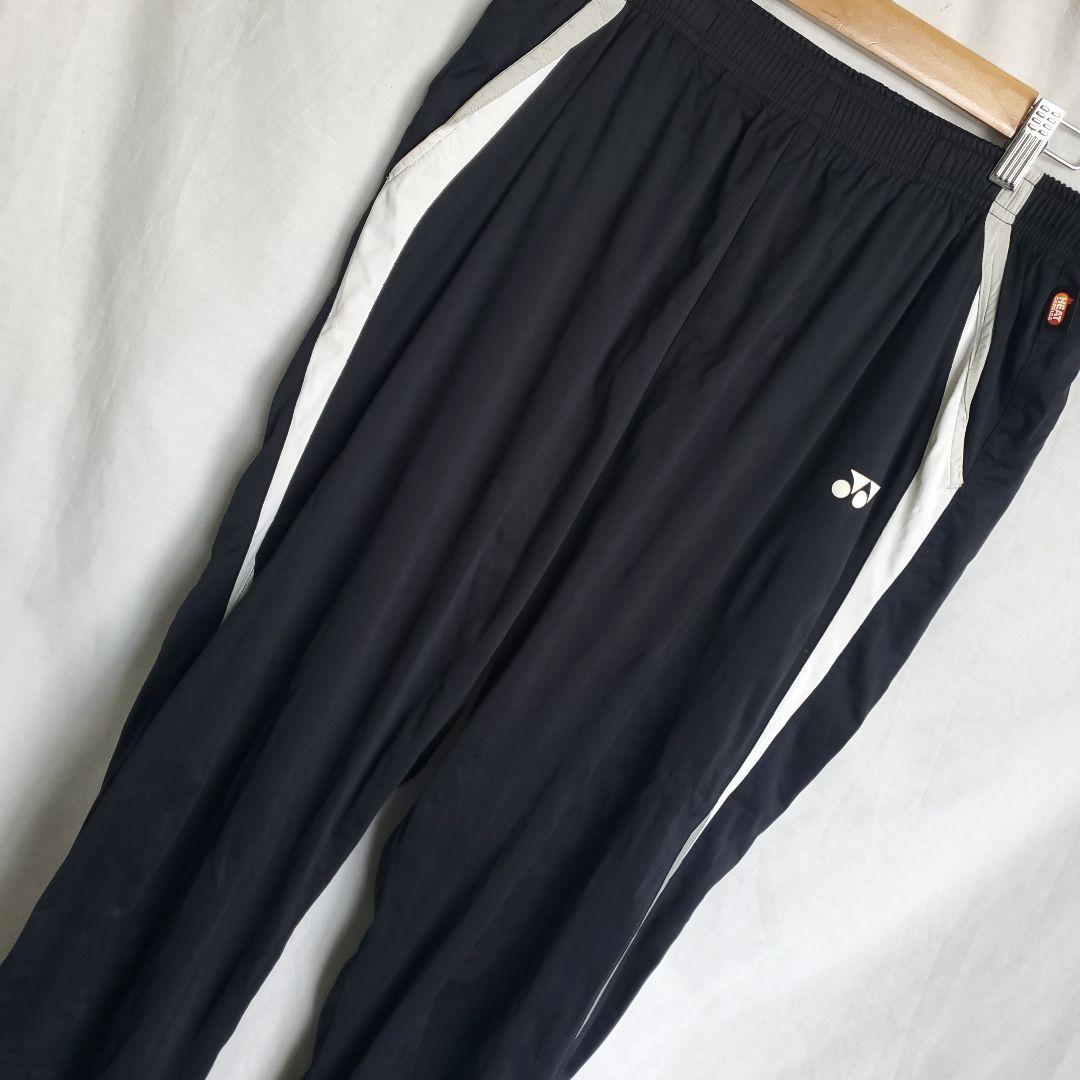 YONEX ナイロンパンツ 黒 ブラック ライン バトミントン 柄