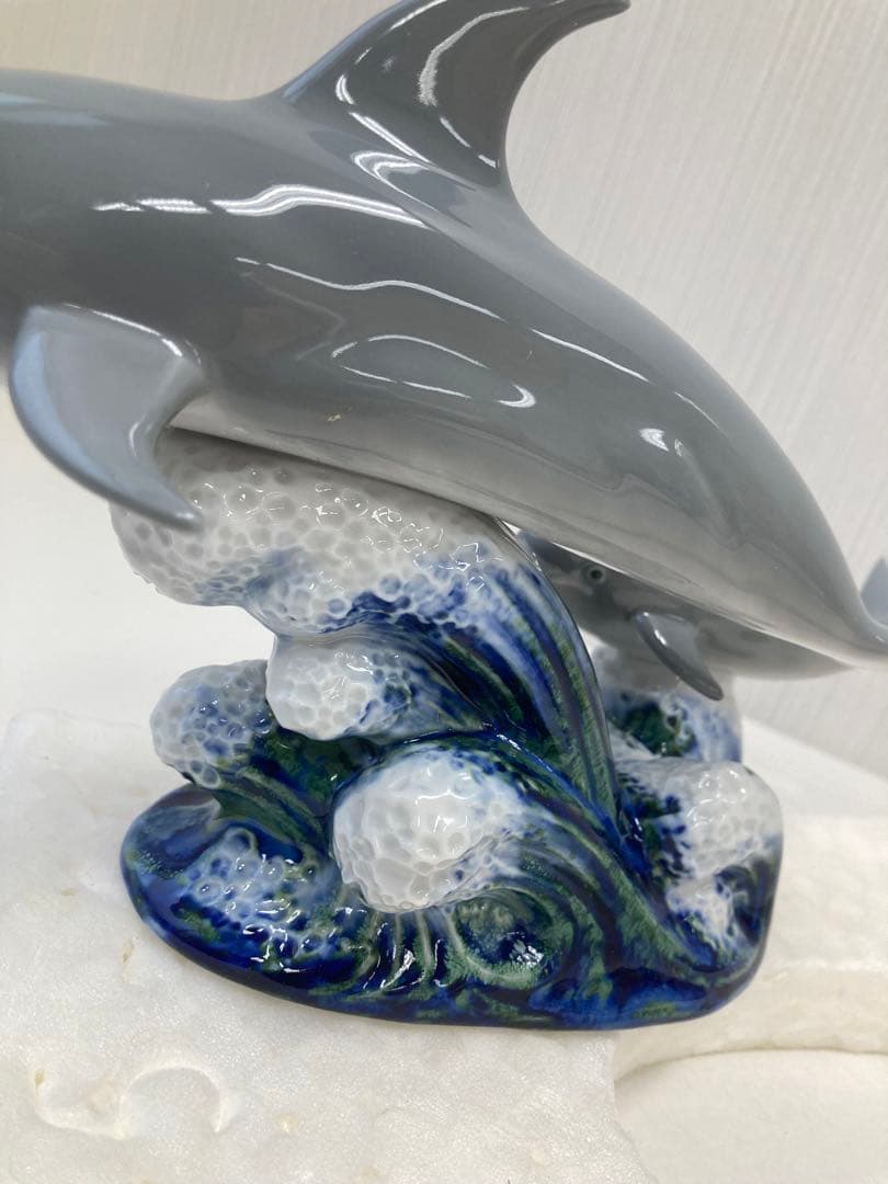 極美品‼️ LLADRO リヤドロ イルカの親子