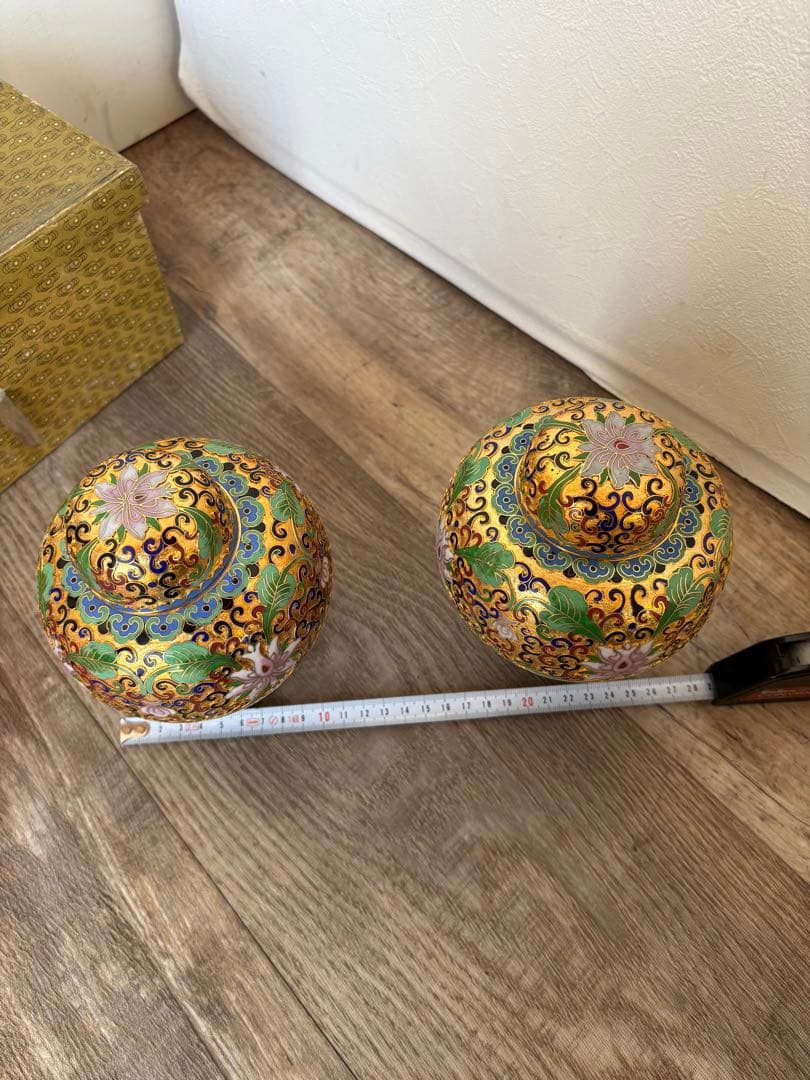 中国　七宝焼　壺　つぼ　骨董