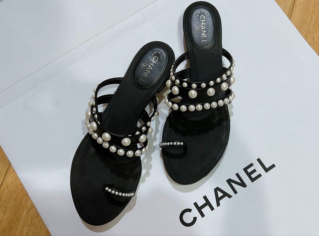 可愛いすぎ❤︎CHANEL♡パール♡ココマーク♡マトラッセ♡サンダル❤︎37