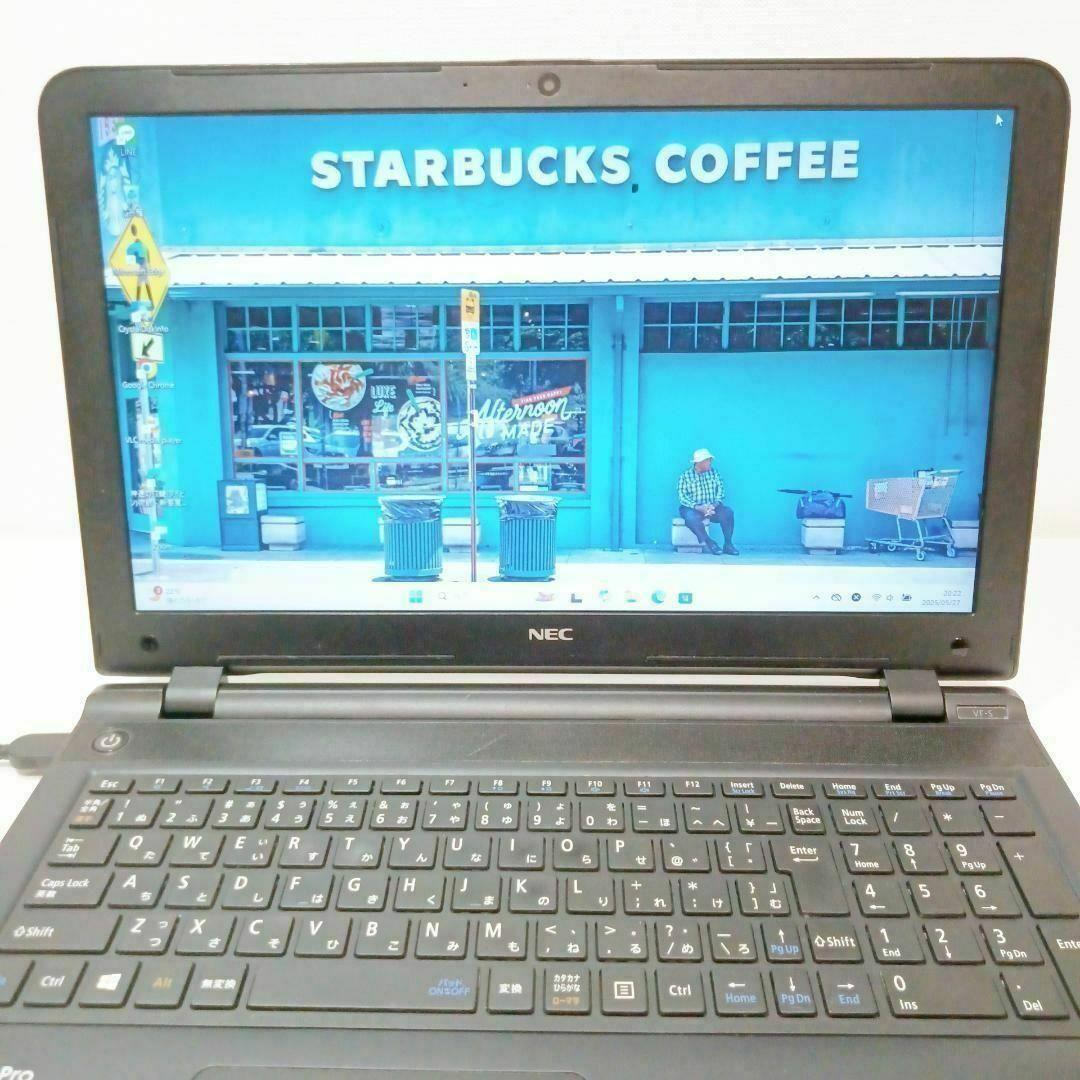 NEC 黒 ノートＰＣ Windows11 i5 8GB SSD カメラ DVD