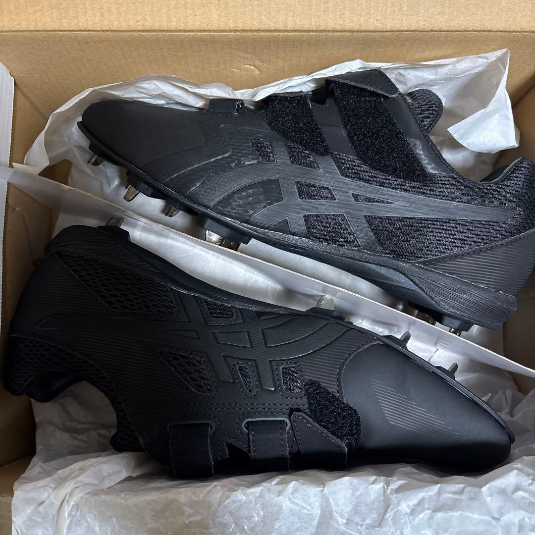 新品　アシックス　野球　スパイク　ゴールドステージMG ブラック　24.5