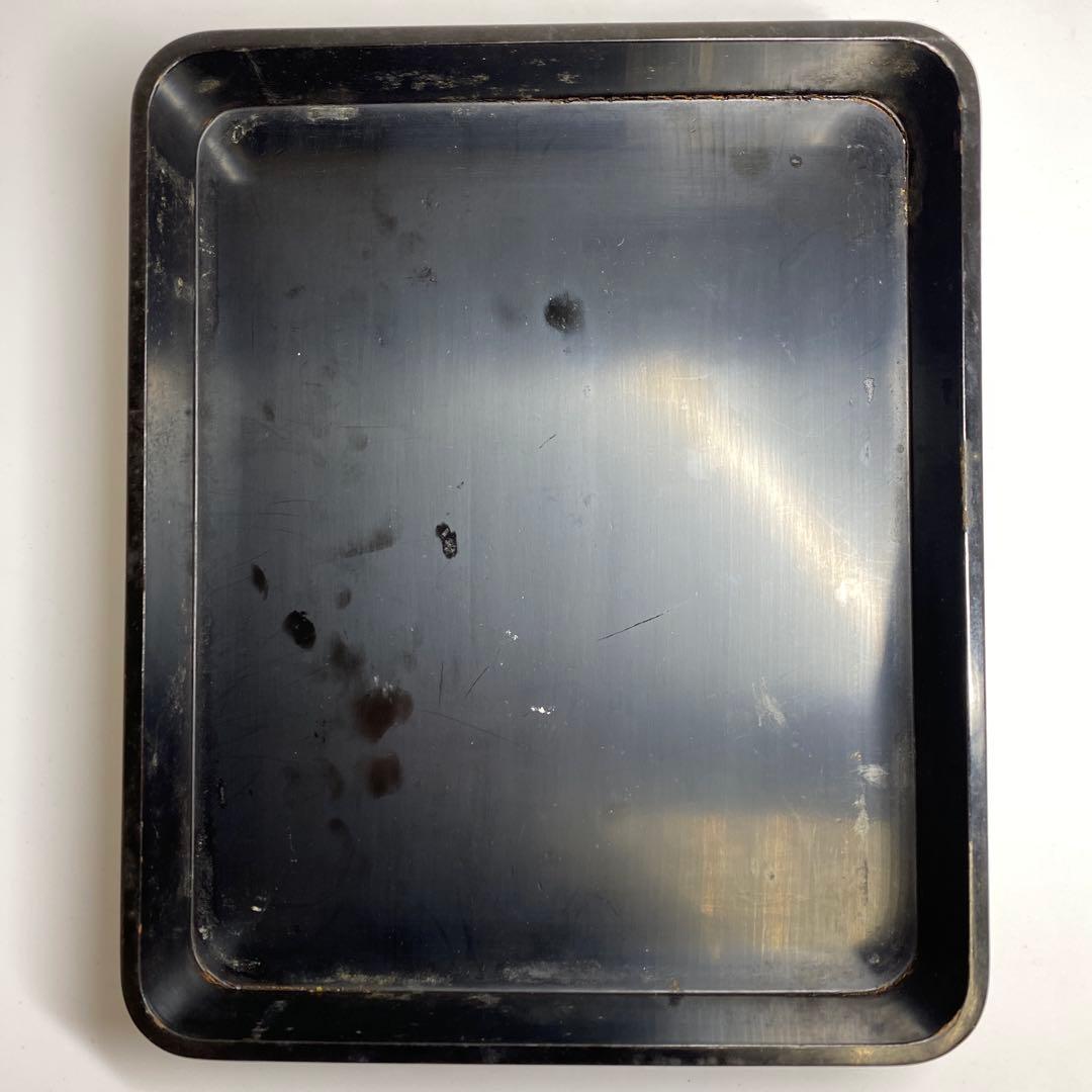 時代 本堆黒 硯箱 22.5×18.5×4.5cm 東キ7-1129☆2Fトコチ