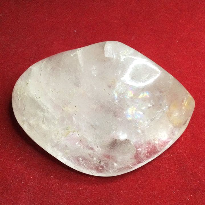 虹入り水晶　デンドリチッククォーツ　ヒマラヤ水晶　置物 580g 手のひらサイズ