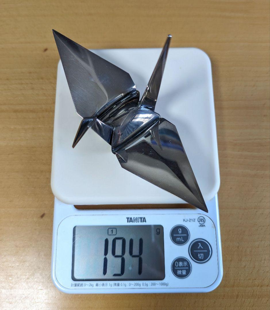 長谷川一望斎　純銀折鶴置物　骨董品