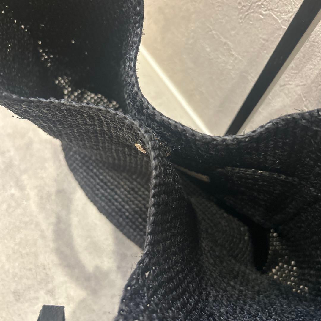 ヘレンカミンスキー✨ ラフィア カゴ トートバッグ ブラック シルバープレート