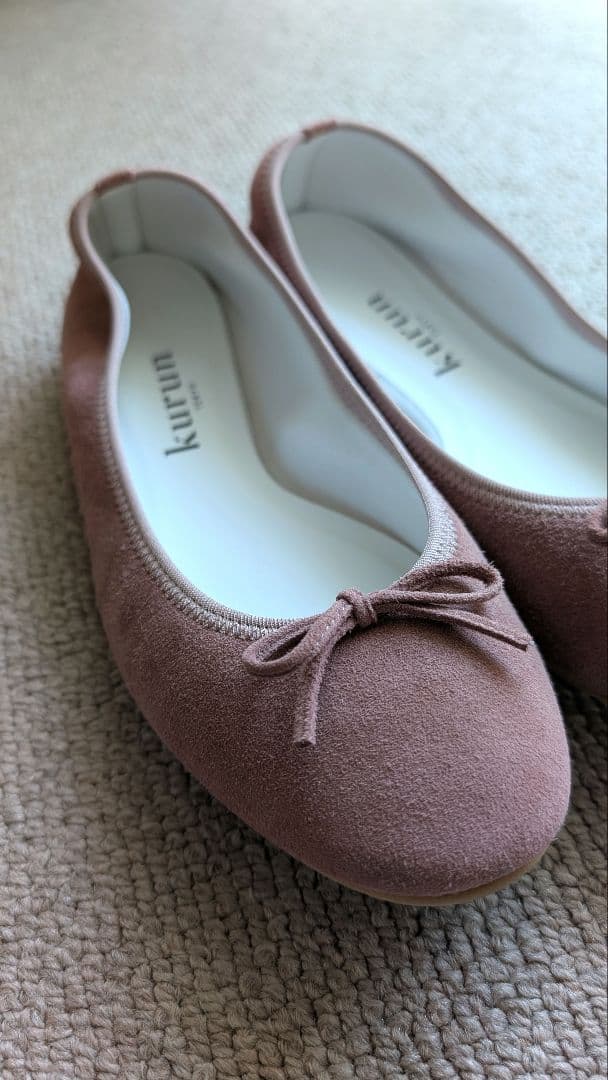 kurun スモーキーピンク バレエシューズ