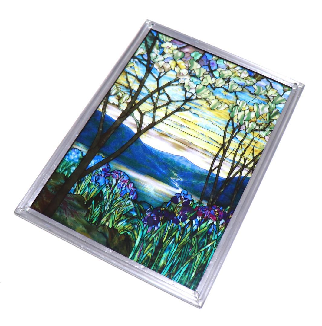 ルイス ティファニー ヴィンテージステンドグラス大型メトロポリタン美術館生命の川