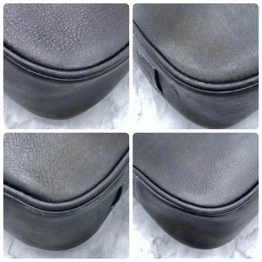 コーチ　ショルダーバッグ　肩掛け　レザー　ブラック　7778