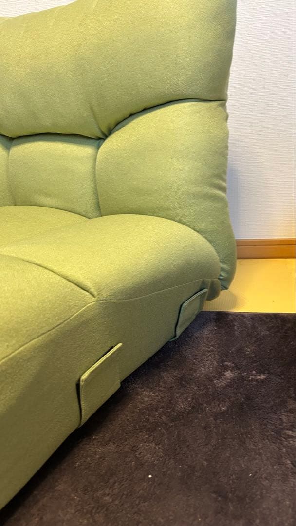 【美品✨】ニトリ つながるポケットコイル座椅子 ブルー ソファ チェア