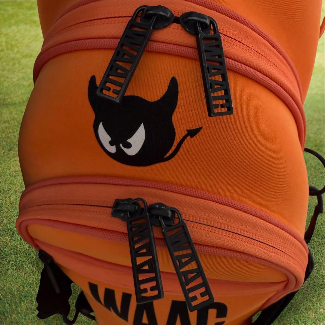 WAAC ワック　キャディバッグ　3点ショルダー　スタンド式　軽量　白