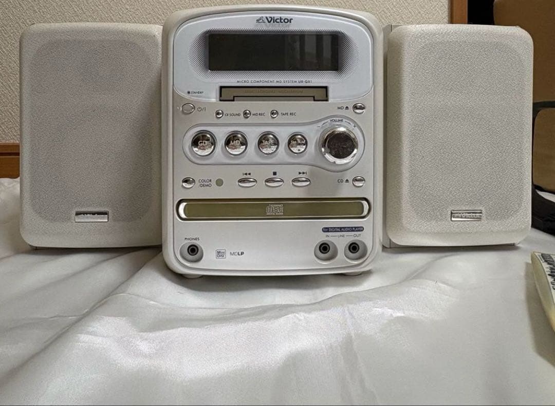 Victor ミニコンポ ホワイト リモコン付き