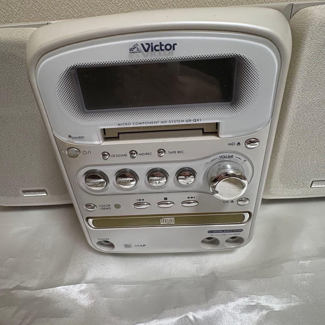 Victor ミニコンポ ホワイト リモコン付き