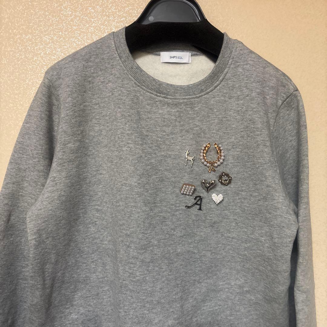 新品未使用　タグ付きビジュー クルーネックプルオーバー SHIPS