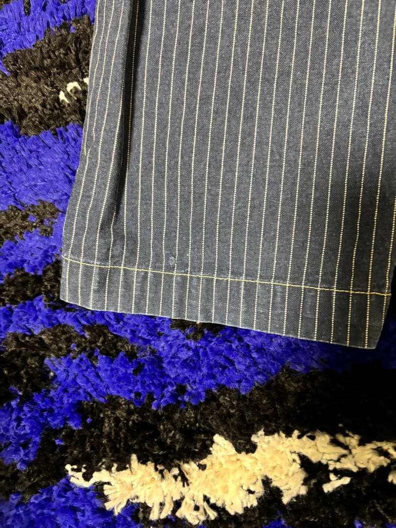 SCHOTT BROS. ストライプ オーバーオール ネイビー