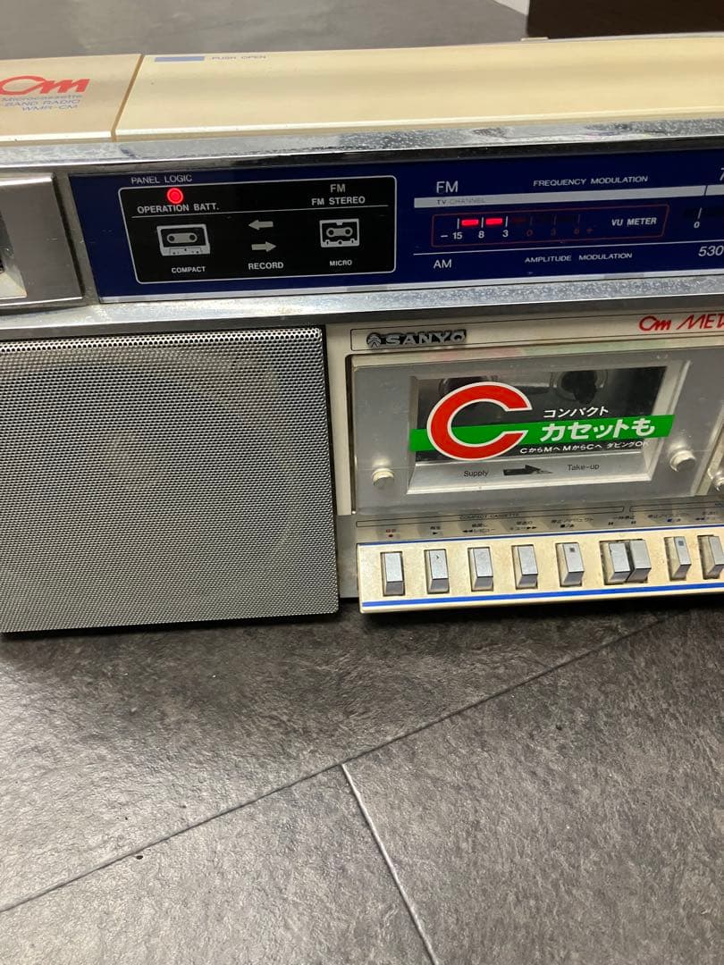 値下！希少　サンヨー WMR-CM ダブルラジカセ マイクロカセットラジオ　稼働