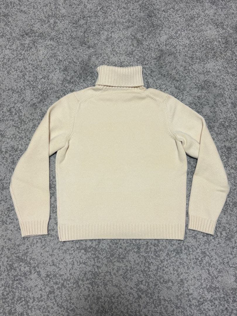 ザノーネ　5G 5ゲージ　タートルネック　ニット　アイボリー　46サイズ