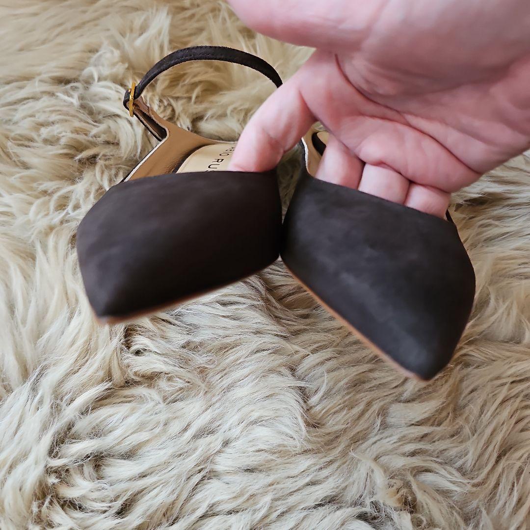 新品未使用 FABIO RUSCONI ミュール ブラウン23.5cm