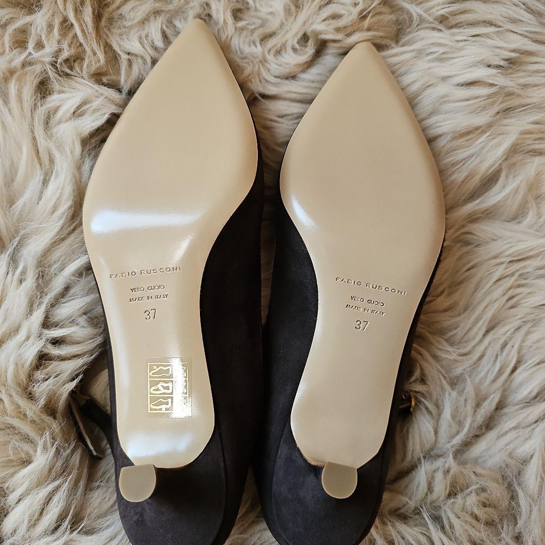 新品未使用 FABIO RUSCONI ミュール ブラウン23.5cm