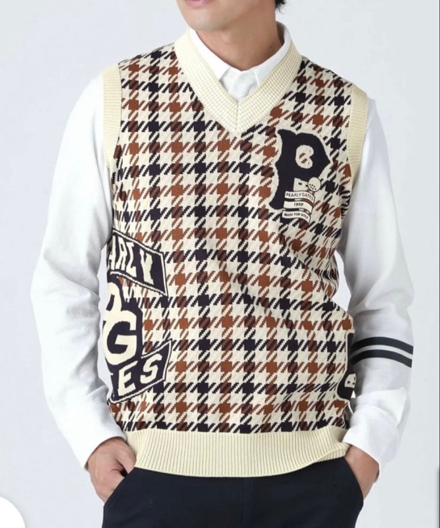 パーリーゲイツ Vネック ニットベスト タグ付き