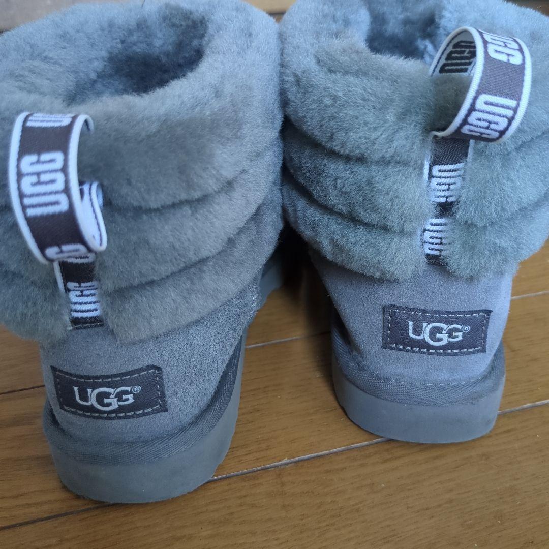 【美品】UGG グレー ムートンブーツ