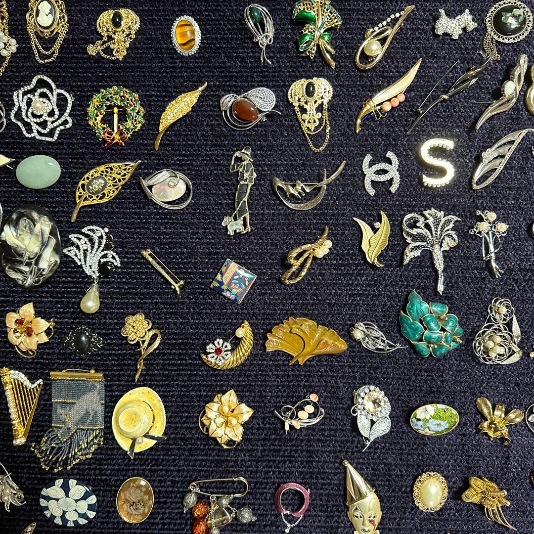 【vintage】ブローチ　まとめ売り　100点以上　大量