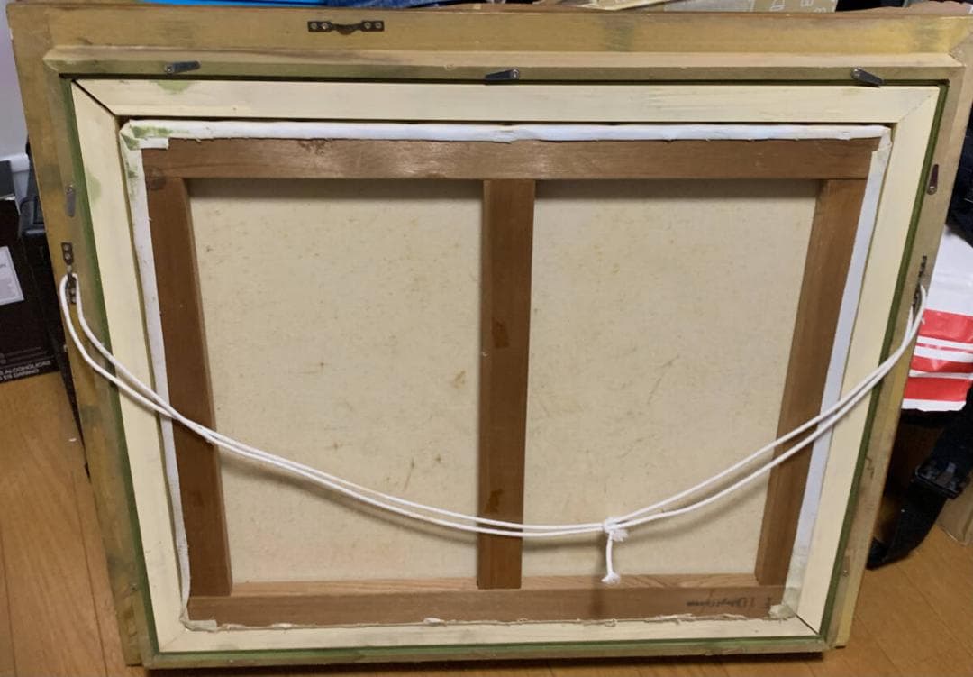 Anderson 花の油彩画 金色フレーム