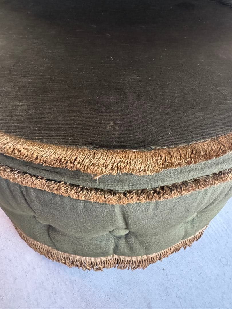 希少⭐︎イギリスビンテージ⭐︎オリーブグリーン フリンジ付き1人掛けソファ⭐︎ 2脚